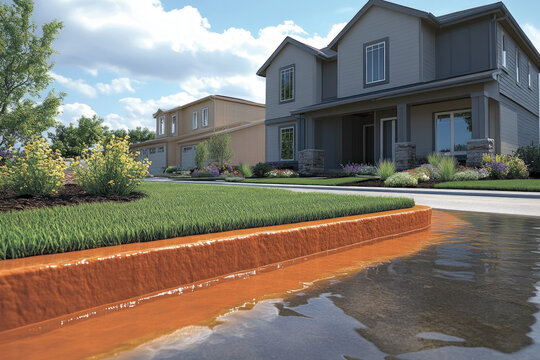 An illustration showcasing waterseal products applied to protect wood surfaces