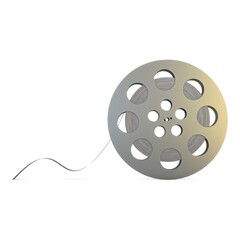 Illustration 3D Video Film Reel 35mm