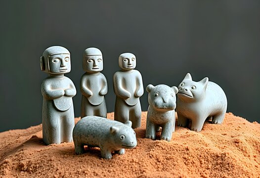 Stone Figurines of the Mixtec Culture