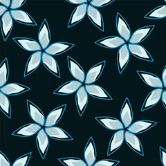 White flowers vector lace seamless pattern