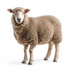 Fototapeta premium Sheep Isolated On White