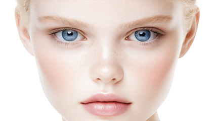 Stylish woman with chic fringe hairstyle, a portrait of modern beauty and fashion