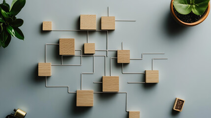 Wooden Business Decision Tree Concept