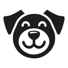 A cute dog icon representing pets, loyalty, and companionship.
