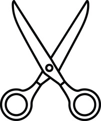 Scissors line art vector illustration