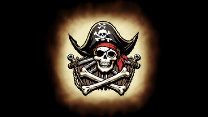Fototapeta premium pirate skull and crossbones