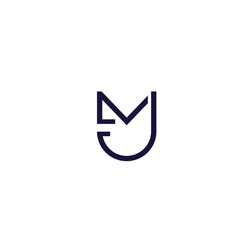 J M Initial Monogram Logo design