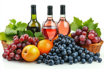 Fototapeta premium Wine On A White Background