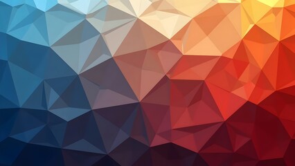 Obraz premium Origami Banner with Shattered Polygonal Layers and Bold Message Space