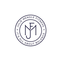 J M Initial Monogram Logo design