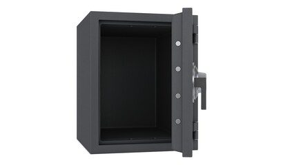 Fototapeta premium Illustration 3D Steel Safe Metal Bank Vault Door Secure Storage