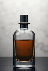 Mockup of fragrance perfume bottle mockup isolated on nature soft background