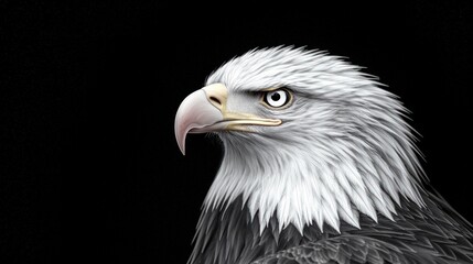 Obraz premium Majestic Bald Eagle Portrait Wildlife Bird Nature Animal Feather Eye Head Face Da