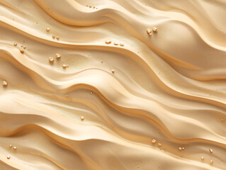 Obraz premium Wavy desert sand texture with fine grains and scattered rocks