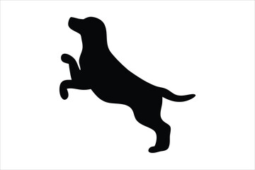 dog silhouette, dog vector icon, dog Vector illustration, Isolated on White Background