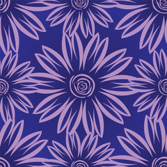 Flower Ikat ethnic tribal seamless pattern, flower seamless wallpaper. Ethnic Ikat abstract background art. llustration for greeting cards, printing and other design project