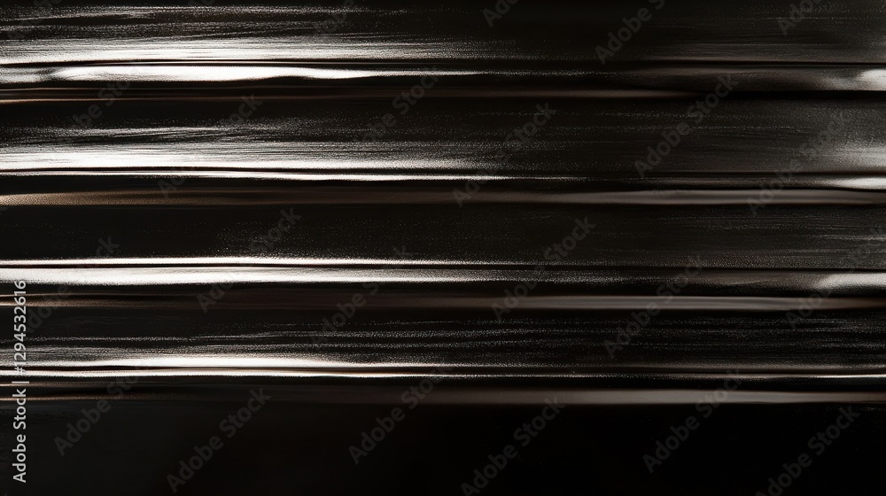 Poster abstract metallic surface with dark horizontal lines and shiny reflections