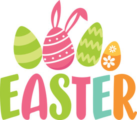 happy easter greeting card design