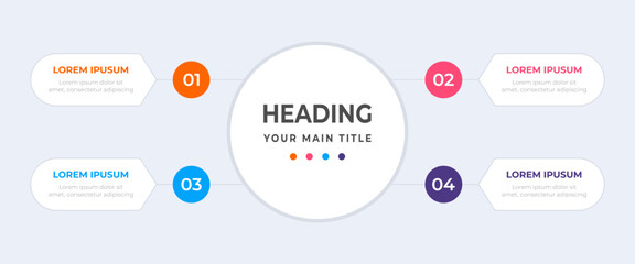 4-Step Circular Infographic Template