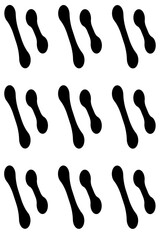 Black and white pattern of repeated animal figures creating a striking visual effect suitable for textile design | abstract seamless pattern