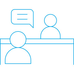 Interview icon single vector illustration