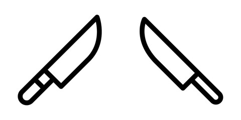 Sharp Knife Icon Set – Vector Design Symbols