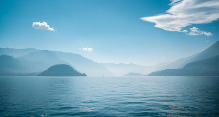 Lake view in Italy, lake Como