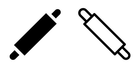 Essential Rolling Pin Icon Set – Vector Design Symbols