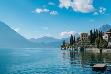 Lake town in Italy lake Como