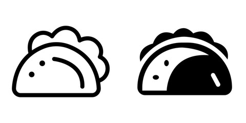 Delicious Tacos Icon Set – Vector Design Symbols