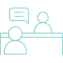 Interview icon single vector illustration