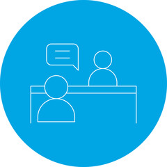 Interview icon single vector illustration