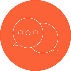 Obraz premium Chat icon single vector illustration