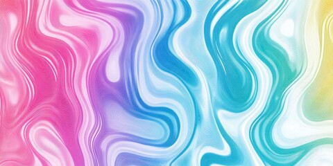 Obraz premium Abstract colorful fluid waves pattern with vibrant gradient swirls and curves