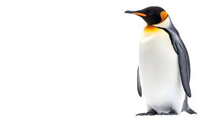 Fototapeta premium Illustration - Majestic Emperor Penguin on Black Background