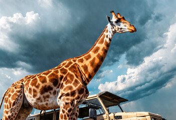 Obraz premium Giraffe in african savannah.
