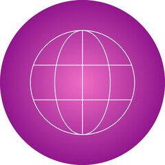 Globe icon single vector illustration