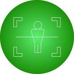 Body Scanner icon single vector illustration