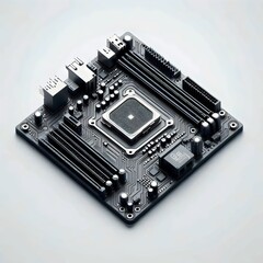 Fototapeta premium printed circuit board, motherboard isolated 