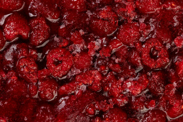 frozen sweet red raspberries for long-term storage
