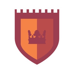 Set of medieval era vector icons with white background
