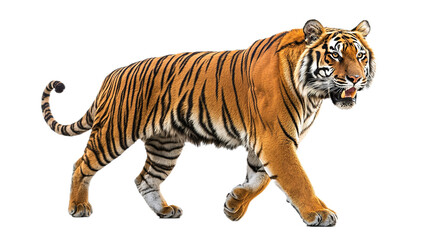 Obraz premium Majestic tiger walking in the wild nature photography close-up view vibrant colors wildlife conservation concept