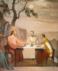 Alessandria - The fresco of Last Supper in the church Chiesa di Santa Maria del Carmine by Pietro...