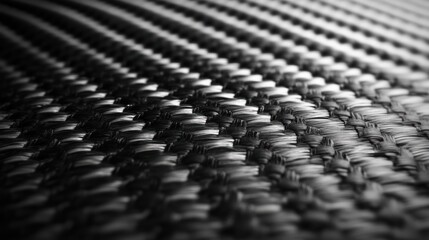 Fototapeta premium Close-up of black carbon fiber weave