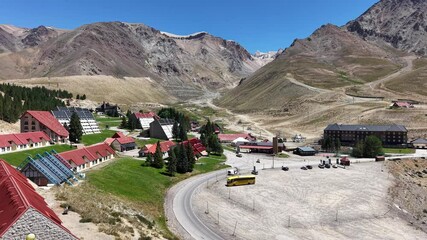 Mendoza, Argentina, February 24, 2005: Video of Sky Center, Las Leñas, Mendoza, Argentina in summer.