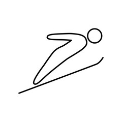 Obraz premium ski jumping icon