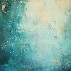 Obraz premium Abstract teal and gold textured background