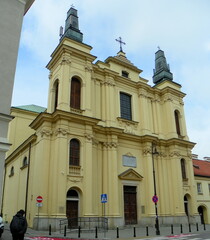 Poland, Warsaw, 2 Zakroczymska, church of St. Francis, facade of the church