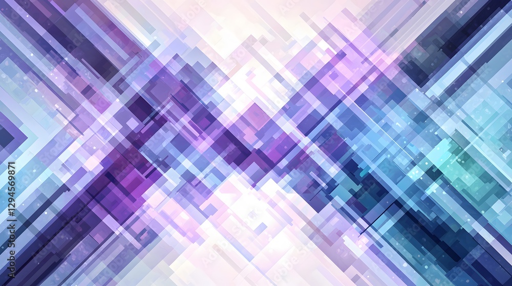 Poster dynamic geometric patterns digital art abstract design vibrant colors creative visualization artisti