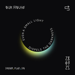 motivational poster on a dark background